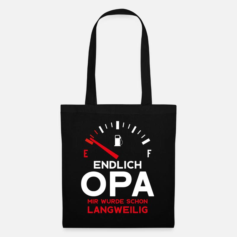 ERSTER ENKEL ENDLICH OPA - Stoffbeutel - Schwarz