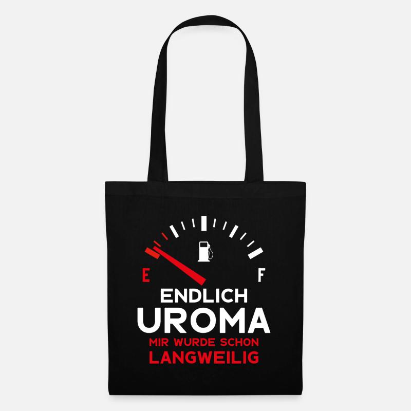 ERSTER URENKEL ENDLICH UROMA - Stoffbeutel - Schwarz