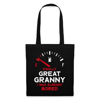 FINALLY GREAT GRANNY FINALLY GREAT-GRANDMA - Tote Bag - black - Front