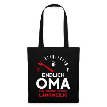 ERSTER ENKEL ENDLICH OMA - Stoffbeutel - Schwarz - Vorne