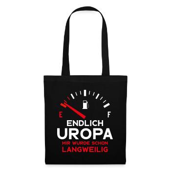 ERSTER URENKEL ENDLICH UROPA - Stoffbeutel - Schwarz - Vorne