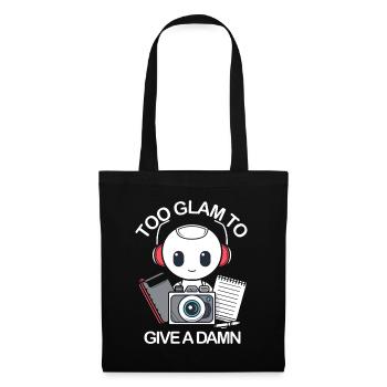 Digital Creator Too Glam To Give A Damn Social - Stoffbeutel - Schwarz - Vorne