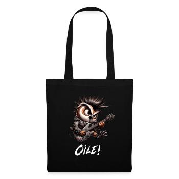 Punker Eule - Oile - Oi Punk - Stoffbeutel - Schwarz - Vorne