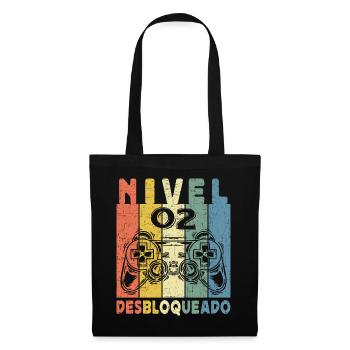 Nivel 02 Desbloqueado Gamer 02 Años 2022 Divertido - Sac en tissu - noir - Devant