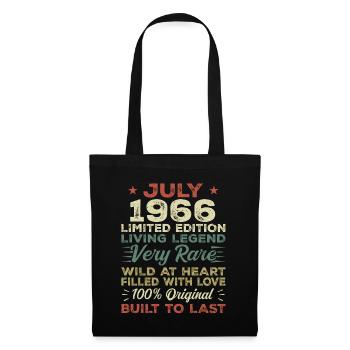 Cadeau Juillet 1966 Anniversaire Juillet 1966 Anniversaire - Sac en tissu - noir - Devant