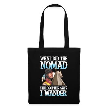 What Did The Philosopher Say I Wander - Stoffbeutel - Schwarz - Vorne