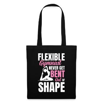 Flexible Gymnast Never Get Bent Out Of Shape - Stoffbeutel - Schwarz - Vorne