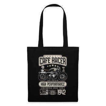 Cafe Racer Motorrad Geburtstag Biker Jahrgang 1942 - Stoffbeutel - Schwarz - Vorne