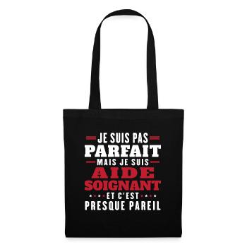 I'm not perfect but I'm a caregiver - Tote Bag - black - Front