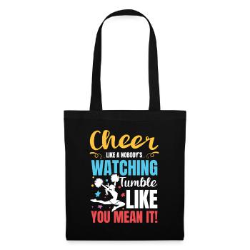 Cheer Like Nobody's Watching für eine cheerleader - Stoffbeutel - Schwarz - Vorne
