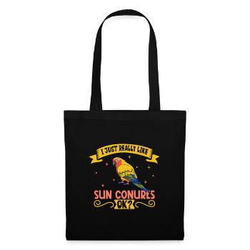 I love my sun parakeet - Tote Bag - black - Front