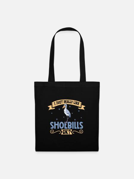 Ich liebe meinen Schuhschnabel - Stoffbeutel - Schwarz