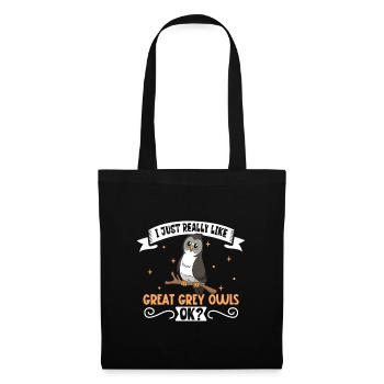 I love my Bearded Owl - Tote Bag - black - Front