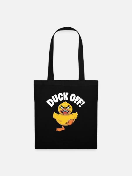 Lustige Ente Don't Duck With Me für Männer und - Stoffbeutel - Schwarz