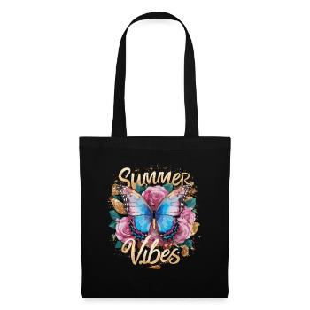 Schmetterling Summer Vibes - Stoffbeutel - Schwarz - Vorne