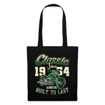 Motorcycle Bikers Motorbike Birthday Born In 1954 - Tote Bag - black - Front