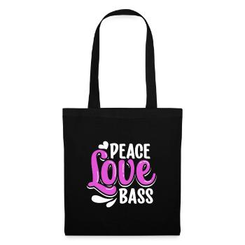 Peace Love Bass - Sound Engineer - Tote Bag - black - Front