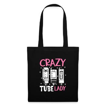 Crazy Tube Lady - Tube Amplifier - Tote Bag - black - Front