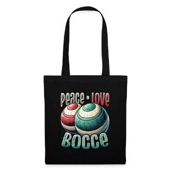 Peace Love Boccia - Éventails de Boccia Style Vintage - Sac en tissu - noir - Devant