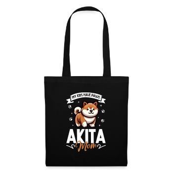 Akita Mama - Stoffbeutel - Schwarz - Vorne