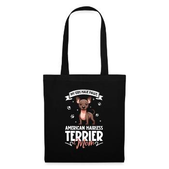 Maman terrier sans poils américain - Sac en tissu - noir - Devant
