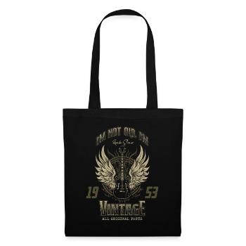 Je ne suis pas vieux Je suis Vintage Retro 1953 Guitariste - Sac en tissu - noir - Devant