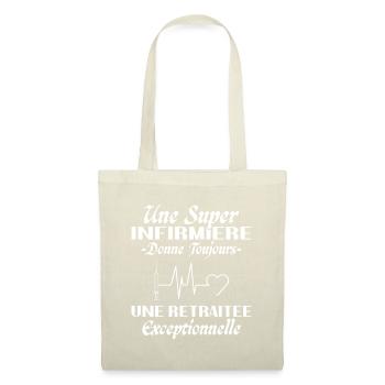 Pensionierte Krankenschwester Humor, Ruhestandsgeschenk - Stoffbeutel - Natur - Vorne