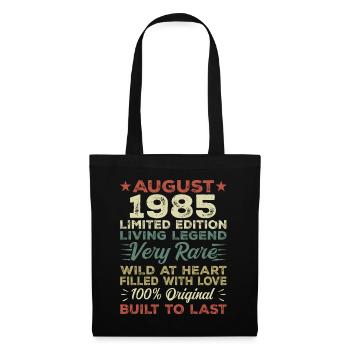 Août 1985 - Idée cadeau pour Août 1985 - 1985 - Sac en tissu - noir - Devant
