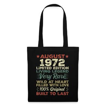 August 1972 - Gift idea for August 1972 - 1972 - Tote Bag - black - Front