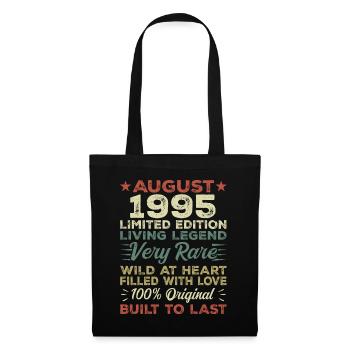 August 1995 - Geschenkidee Für August 1995 - 1995 - Stoffbeutel - Schwarz - Vorne