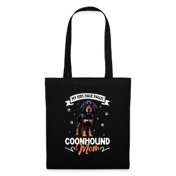 Maman Coonhound noir et beige - Sac en tissu - noir - Devant