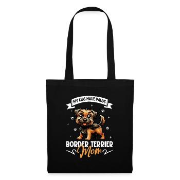Maman Border Terrier - Sac en tissu - noir - Devant
