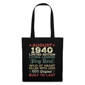 August 1940 - Gift Idea for August 1940 - 1940 - Tote Bag - black - Front