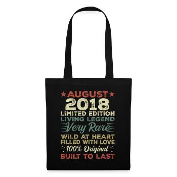 August 2018 - Geschenkidee Für August 2018 - 2018 - Stoffbeutel - Schwarz - Vorne
