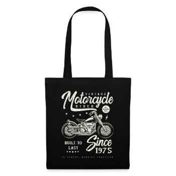 Vintage Motorcycle Bikers Motorbike Birthday 1975 - Tote Bag - black - Front