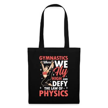 Gymnastics Where We Fly High Physics - Stoffbeutel - Schwarz - Vorne