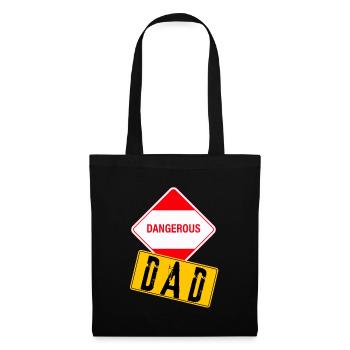 Papa Dangereux ! - Sac en tissu - noir - Devant