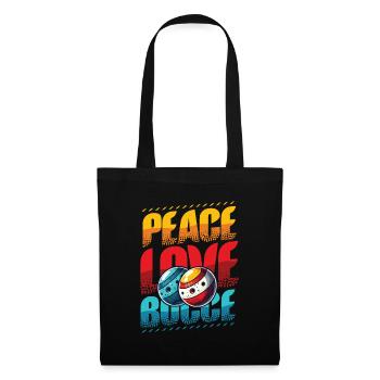 Peace Love Boccia - Éventails de Boccia Style Vintage - Sac en tissu - noir - Devant