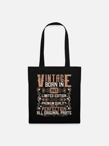 1965 Birthday Vintage 1965 Born Vintage 1965 - Tote Bag - black