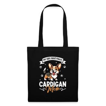 Welsh Corgi Cardigan Mama - Sac en tissu - noir - Devant