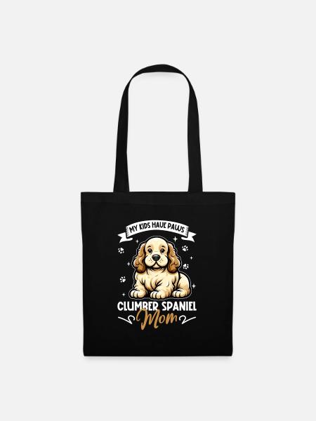 Clumber Spaniel Mama - Stoffbeutel - Schwarz