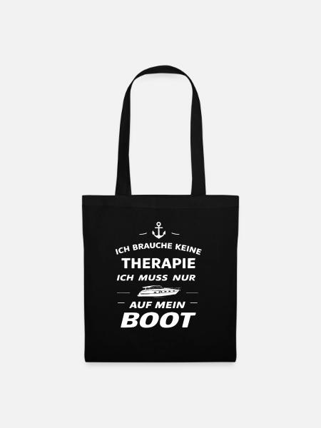 Ich Muss Nur Auf Mein Boot für einen - Stoffbeutel - Schwarz