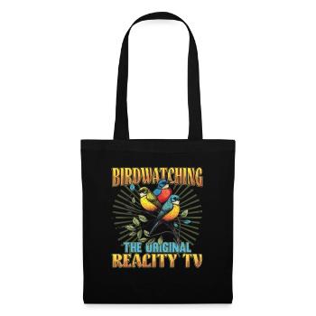 Birdwatching Original Reality TV Vögelbeobachter - Stoffbeutel - Schwarz - Vorne
