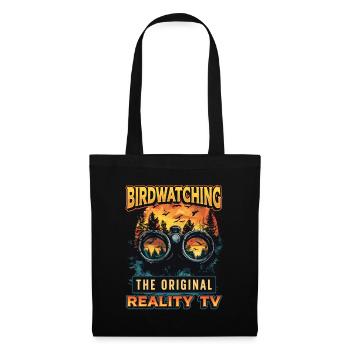 Birdwatching Original Reality TV Vögelbeobachter - Stoffbeutel - Schwarz - Vorne