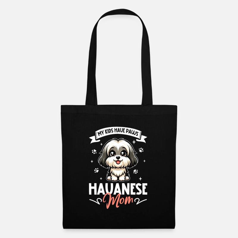 Havaneser Mama - Stoffbeutel - Schwarz