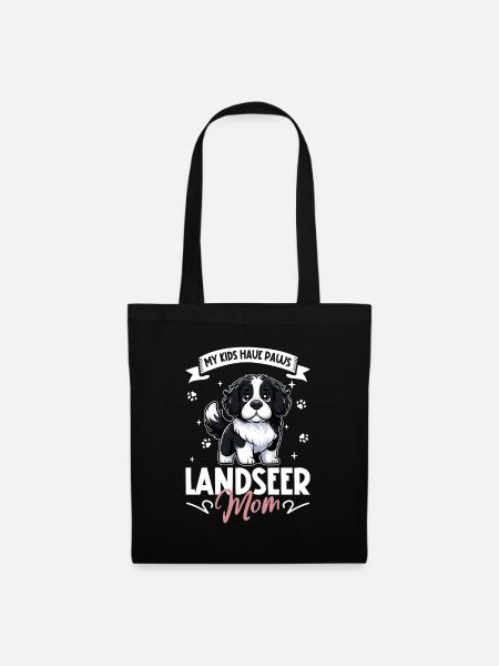 Landseer Mama - Stoffbeutel - Schwarz