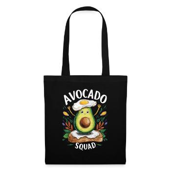 Funny Avocado Squad Breakfast Lover - Stoffbeutel - Schwarz - Vorne