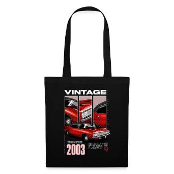 Ich bin nicht alt, ich bin ein Oldtimer, Jahrgang 2003 - Stoffbeutel - Schwarz - Vorne