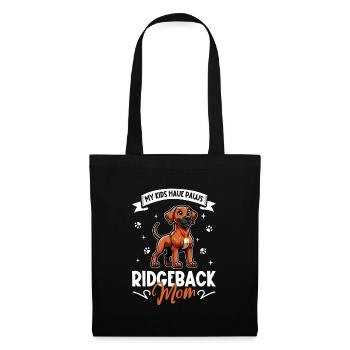 Rhodesian Ridgeback Mama - Stoffbeutel - Schwarz - Vorne