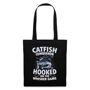 Catfish Conqueror Hooked On The Whisker Game - Stoffbeutel - Schwarz - Vorne